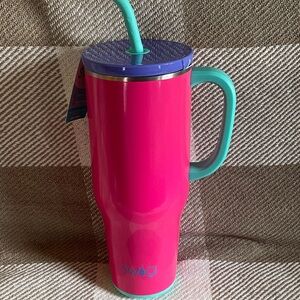 Swig Life Pink and Teal Stainless Steel Tumbler
